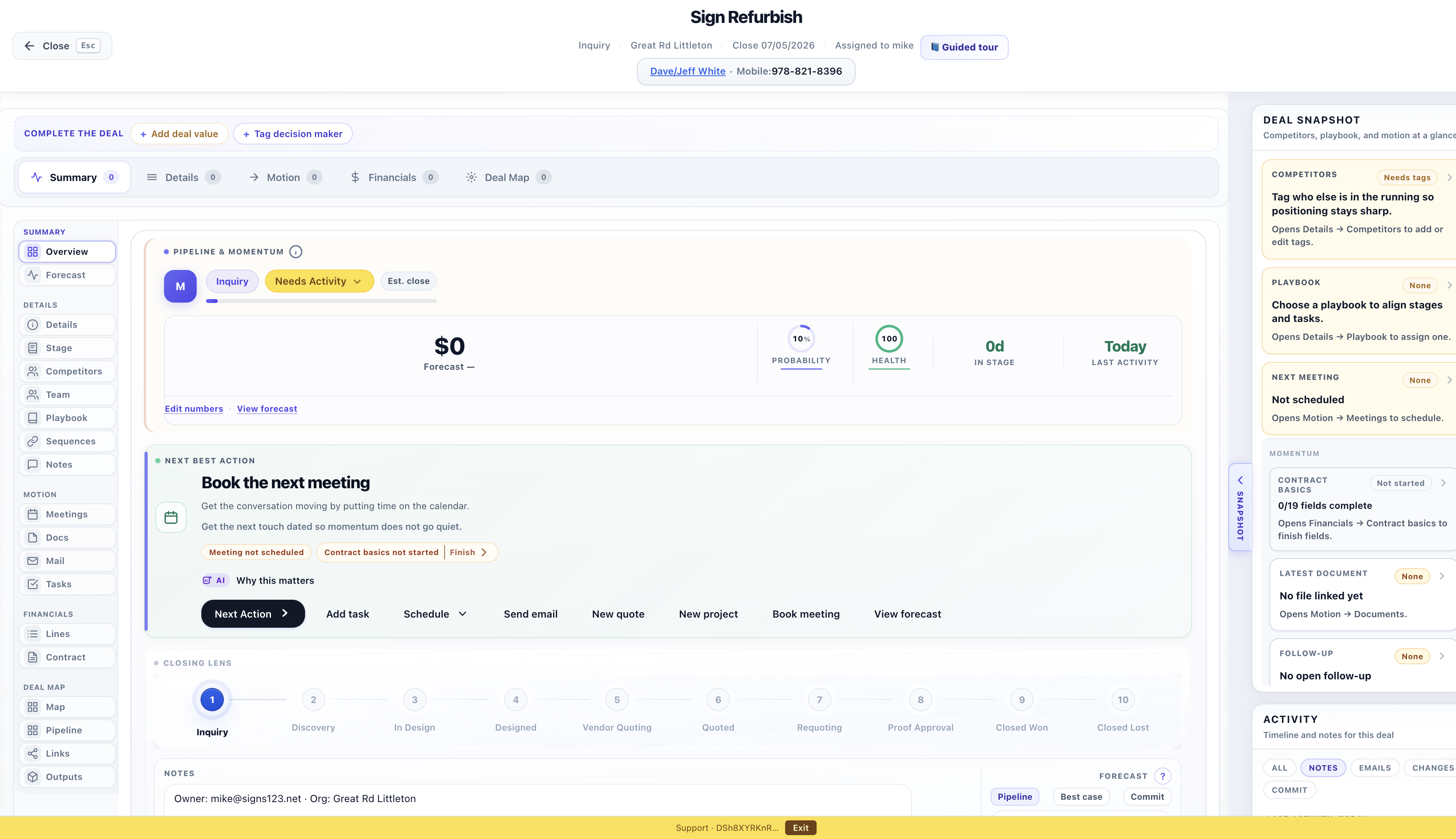 Deal summary