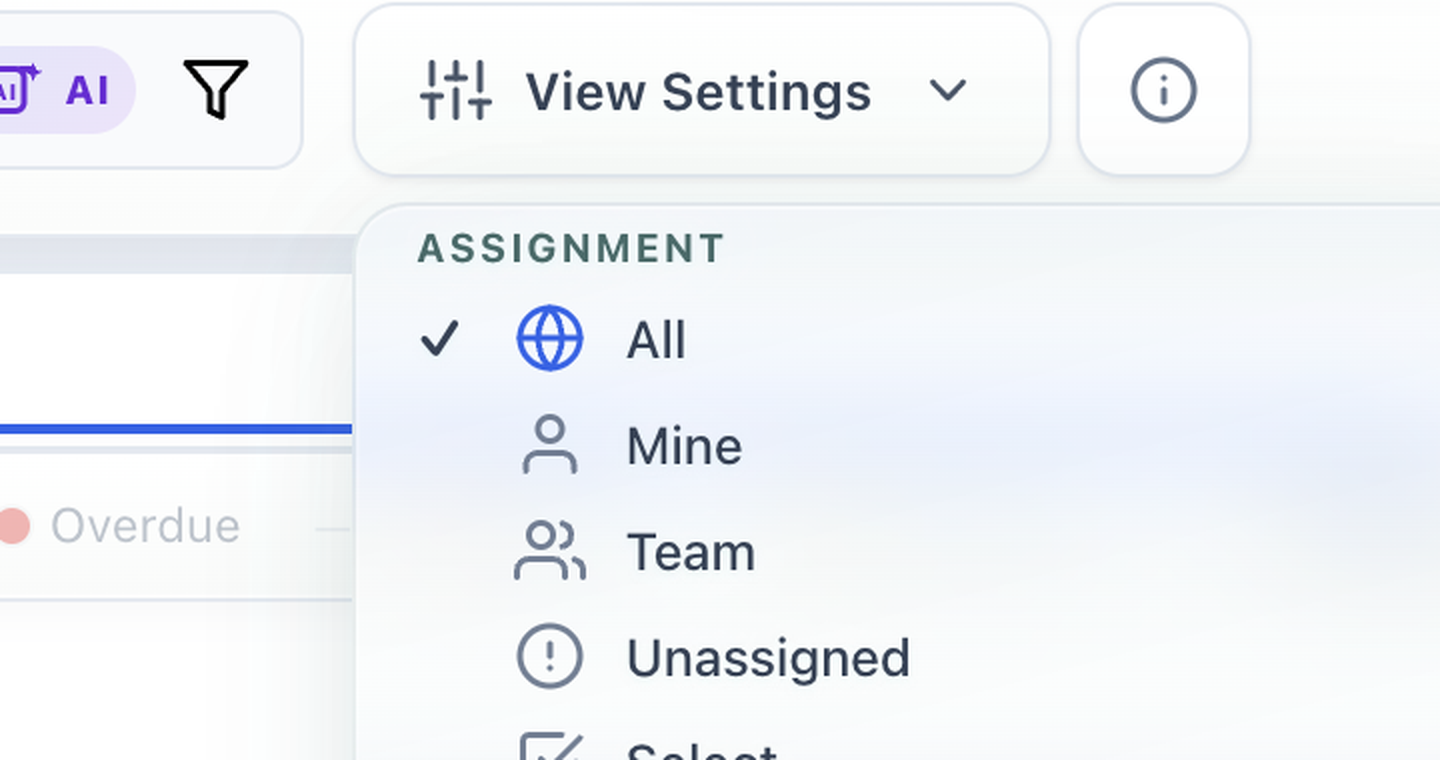 View Settings Mine